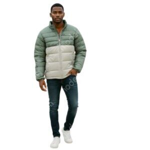 Columbia Two Tone Mens Puffer Zip Jacket